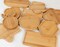 10 Pcs Wooden Mosaic Bases Assorted Shapes for DIY Coaster Crafts and Mosaic Art Projects